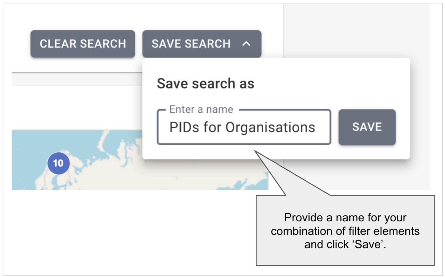 Saving a Set of Filter Elements with a Name
