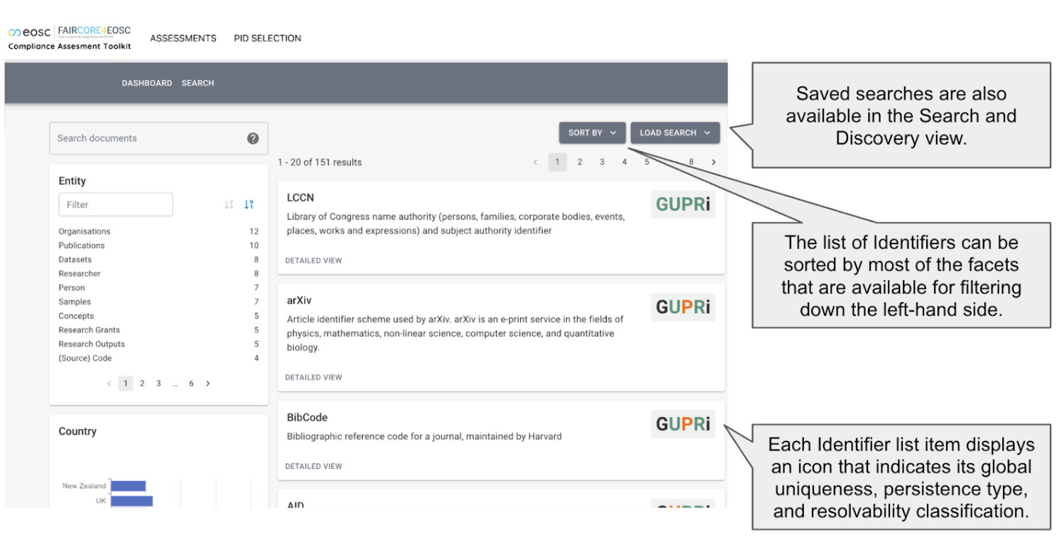 Search and Discovery Page